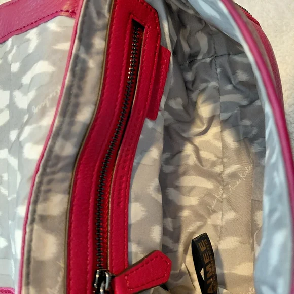 Aimee Kestenberg leather mini crossbody Red with gunmetal hardware. Nwt - Picture 7 of 9